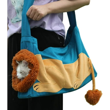 Hgudesign Dog Carrier Sling -Shaped Pet Canvas Bag Shoulder Bag Pet Body Holder for Daily Use Wal Travel Outdoor  Light Green L