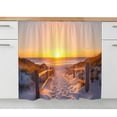 thumbnail image 2 of Summer Beach Cabinet Curtain 28"Wx35"L, Dustproof Under Sink Skirt with Self Adhesive Tape, Sunset Nautical Ocean Sea Cabinet Curtain Cover for Bathroom Vanity, Kitchen Sink, Laundry Room, 2 of 9