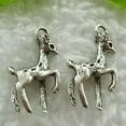 thumbnail image 4 of HOOUN 200 Pcs Breloques Cerf tibet Argent 21x13mm B835, 4 of 4