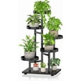 thumbnail image 1 of Metal & Wood Plant Stand Indoor & Outdoor Multi- Levels lbs Capacity, 1 of 7