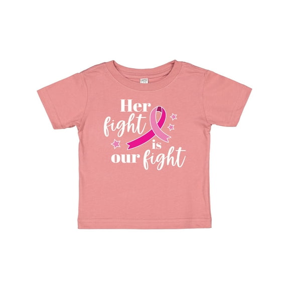 Inktastic Breast Cancer Awareness Her Fight is Our Fight Boys or Girls Baby T-Shirt