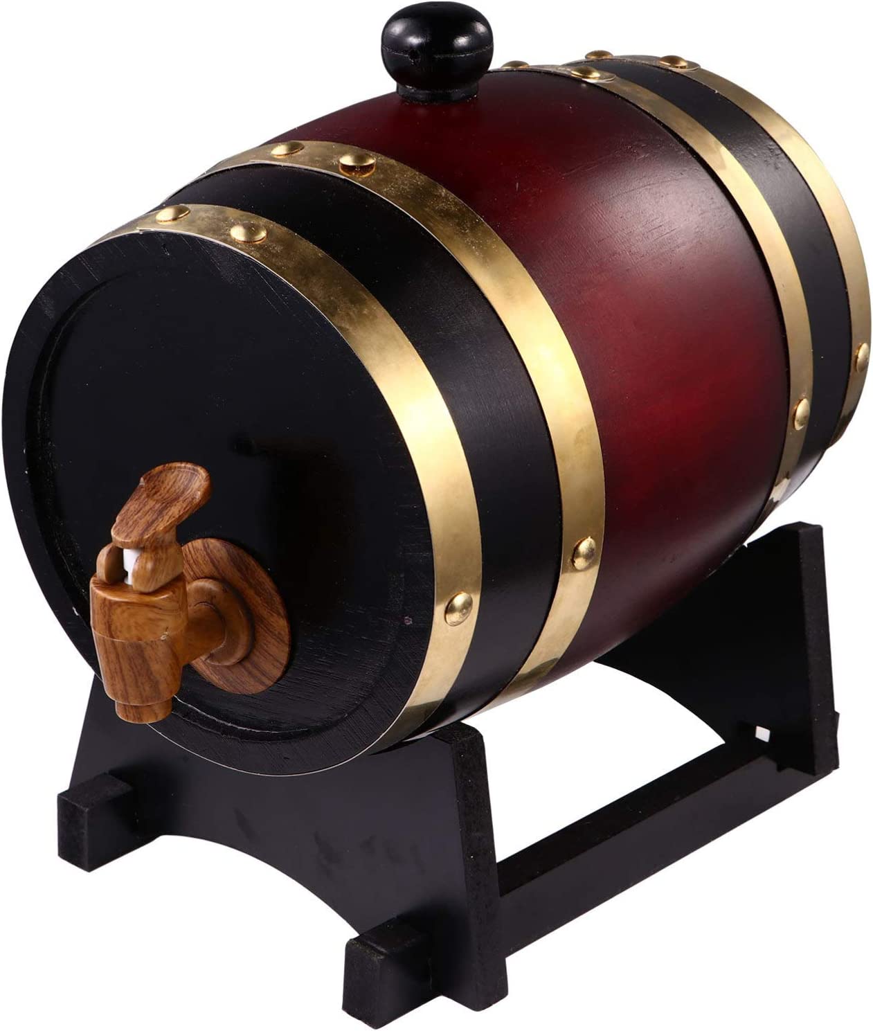 Fût à Whisky En Chêne 1L Avec Robinet - Pour Vieillir Whisky, Vin, Brassage Maison - Distributeur Décoratif Rustique