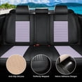 thumbnail image 3 of Car Seat Covers Full Set Fit for Toyota Corolla 2000-2026, Premium Faux Leather Seat Protectors, Breathable, Waterproof & Anti-Slip Full Wrapping Edge Seat Covers (Black&Purple, Full Set), 3 of 6