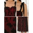 thumbnail image 5 of DARING DIVA Gothic Floral Print Sleeveless Cocktail Dress S Black, 5 of 6
