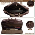 thumbnail image 5 of Full Grain Leather Briefcase for Men, Business Messenger Bag Laptop Bag Attache Case, Fits 15.6 Inch Laptop, 5 of 7