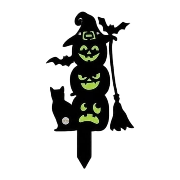 Outdoor Halloween Decorations Yard Spooky Glow in The Dark Halloween Decor Metal Yard Art for Lawn Patio Pathway Holiday Season Home Display Single Piece