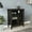 Brown, variant on Gray Bar Cabinet With Six Built-in Wine Rack And One Open Shelf Trait Quality