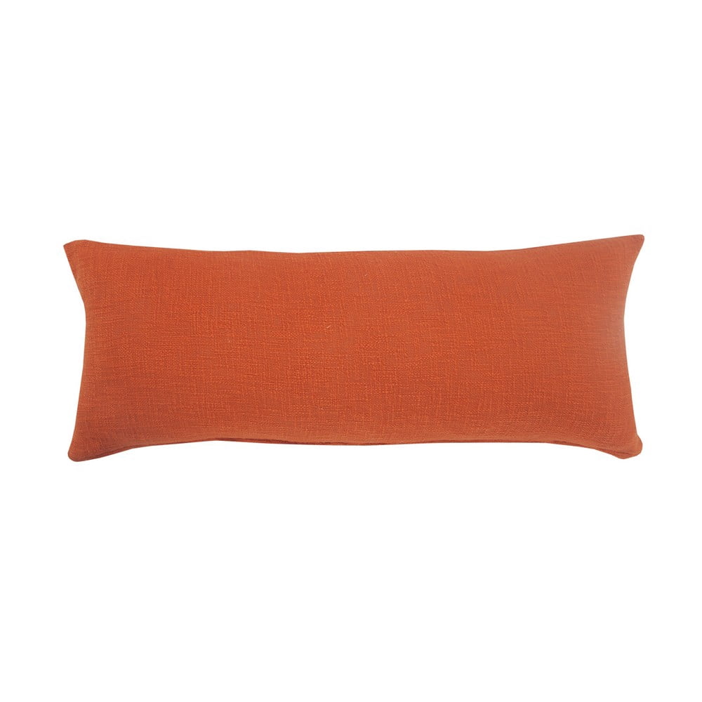 Ox Bay Avani Burnt Orange Bohemian Cotton Fringed Adult Decorative Lumbar Pillow, 14" x 36"
