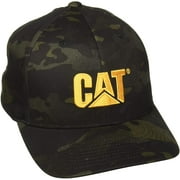 Caterpillar Mens Trademark Flexfit Cap Small-Medium Night Camo