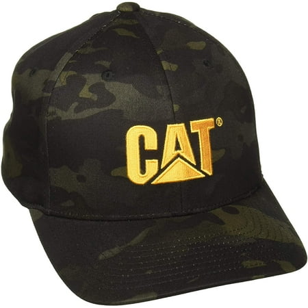 Caterpillar Mens Trademark Flexfit Cap Small-Medium Night Camo