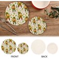 thumbnail image 4 of GZHJMY Cute Gnome and Clover Trivet Pot Holder, Round Woven Potholders Set 2PCS-Braided - Coasters - Table Mats 237 for Kitchen Pans Bowl Teapot, 4 of 7