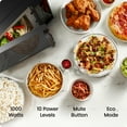 thumbnail image 2 of Chefman Countertop Microwave Oven 1.1 Cu. Ft., 1000 Watts with 6 Presets and 10 Power Levels - Black, 2 of 9