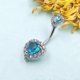 thumbnail image 4 of Belly Rings 316L Surgical SS PVD Plated Multicolor Heart CZ Navel Piercing Shiny Belly Button Rings, 4 of 4