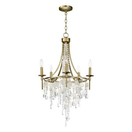 

Cebu 5-Light Chandelier Ceiling Light Capiz & Gold Silver