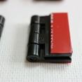 thumbnail image 2 of 10 x 24mm Black Acrylic Hinges. No glue required, Self Adhesive. Black Plastic, (1 in) -10 Pack-, 2 of 8