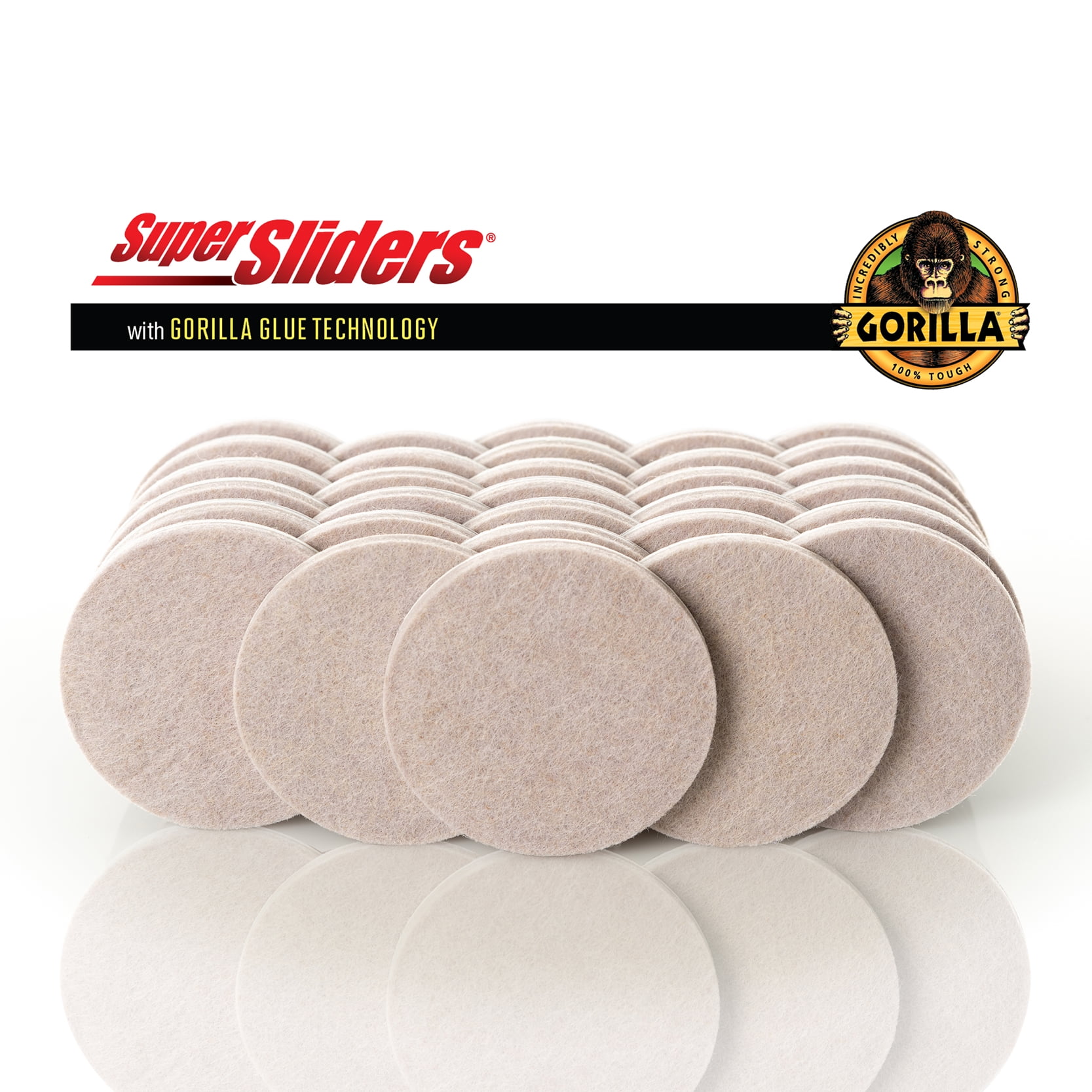 Super Sliders Super Sliders x Gorilla Glue 2 3/4" Round Felt Pads for