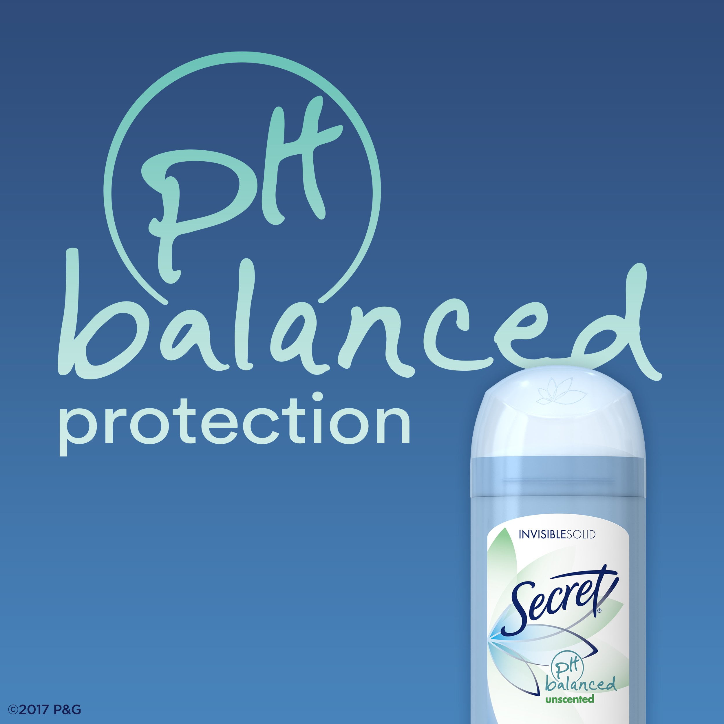 Secret Invisible Solid Antiperspirant Deodorant, Unscented - 2.6 oz - 6 Packs
