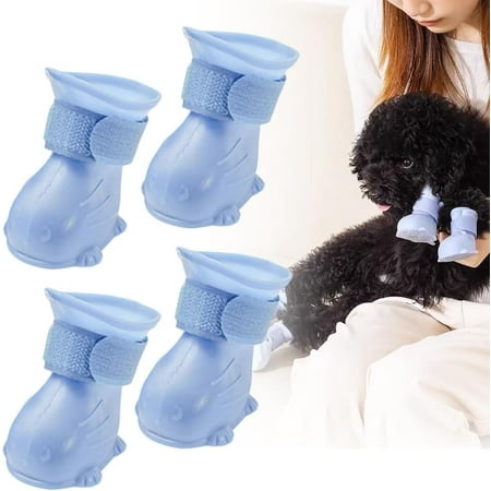 Dog Boots for Hot Pavement  2025 New Upgrade Waterproof Dog Shoes  Non-Slip Wear-Resistant Easy to Clean Outdoor Dog Rain Boots for Paw Protectors (Blue  M (1.96 * 1.57in))