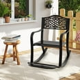 thumbnail image 4 of Costway 2 PCS Patio Rocking Chair Outdoor Cast Aluminum Rocker with Footrest & Backrest, 4 of 9