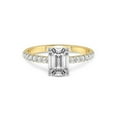 thumbnail image 3 of 3 Carat IGI Certified Emerald Shape Lab Grown Diamond Engagement Ring | 14K Yellow Gold | Olivia Secret Halo Lab Diamond Ring | FG-VS1-VS2 Quality Friendly Diamonds, 3 of 5