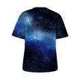 thumbnail image 6 of Aoochasliy Womens Blouses Short Sleeve 2023 Casual Summer Gradient Floral Printing Round Neck T-Shirt Tee, 6 of 6