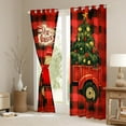 thumbnail image 3 of Manfei Cartoon Farm Truck Curtains Pack of 2 (42x84 Each), Green Xmas Tree Curtains Blackout, Red Black Buffalo Checkered Living Room Curtains, Luxurious Room Decor, 3 of 6