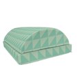 thumbnail image 1 of Mint Foot Rest, Symmetrical Half Cut Squares with Triangles Retro Style Checkered Pattern, Non-Slip Backing Adjustable Ergonomic Memory Foam Leg Support for Office, Mint and Almond Green, by Ambesonne, 1 of 5
