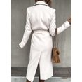 thumbnail image 4 of LinYooLi Trench Coats for Women Casual Lapel Long Solid Color Wrap Coat Wool Blend Overcoat Shacket Jacket, 4 of 4