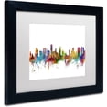 thumbnail image 2 of Trademark Fine Art 'Honolulu Hawaii Skyline' Canvas Art by Michael Tompsett, White Matte, Black Frame, 2 of 4