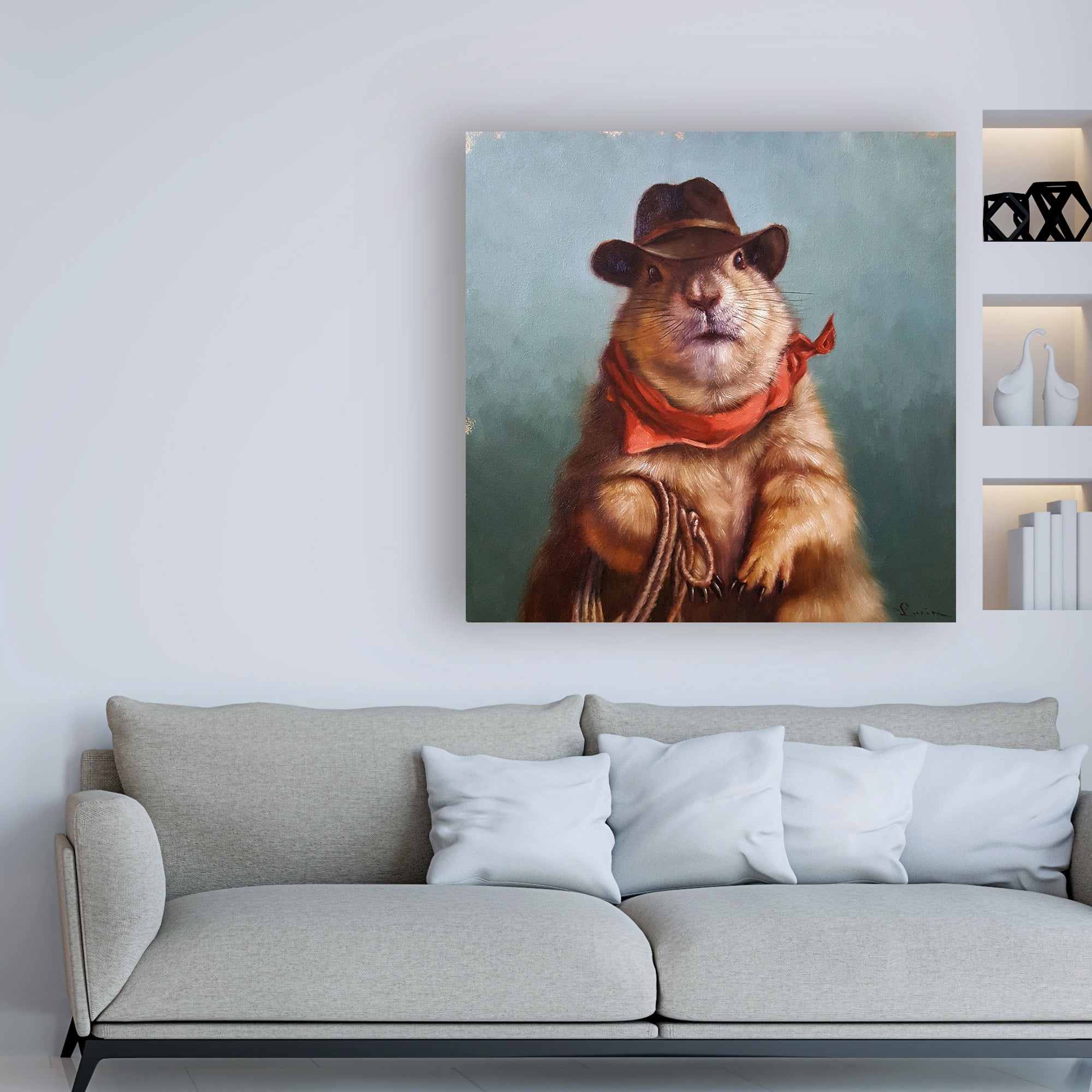 Trademark Fine Art 'Underground Cowboy' Canvas Art by Lucia Hefferna