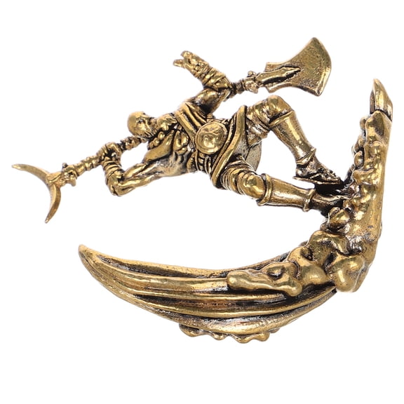FOMIYES Bronze Drifting Table Ornament Brass Craft Figurine Chinese shui Tabletop Ornament Tea Pet Adorn Desktop Decor For Collection