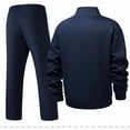 thumbnail image 4 of Kakii Men's Two-Tone Sport Set, Block Track Suit with Zip-Front Jacket & Side Stripe Joggers, Casual Performance Wear, 4 of 5