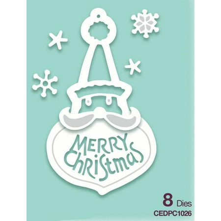 Paper Piecing Die Cuts Cut - Creative Expressions Die Paper Cuts Collection - Merry Christmas Santa Bauble