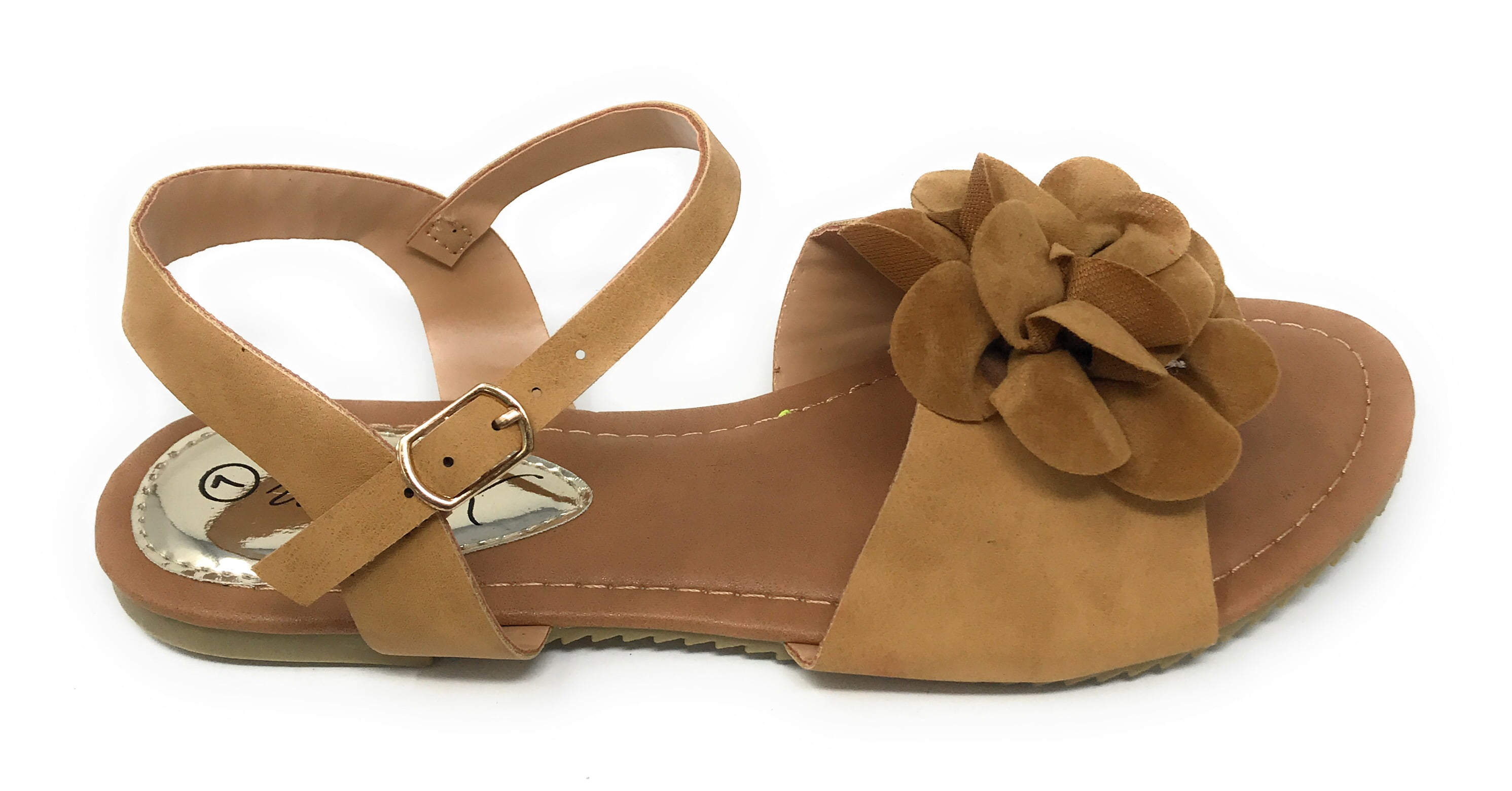 Victoria K Women's Solid Flower Sandals