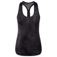 thumbnail image 1 of TriDri - Camiseta sin Mangas Estampado Animal de Rendimiento para Mujer (Negro Estampado de Leopardo), 1 of 1