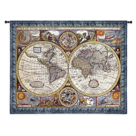 Fine Art Tapestries A New And Accurate Map Wall Tapestry