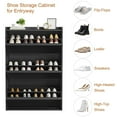thumbnail image 5 of Shoe Cabinet with 3 Flip Drawers, Adjustable Wooden Shoe Organizer for Entryway, Hallway, or Living Room, Hidden Storage Cabinet, 5 of 7