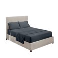 thumbnail image 3 of Juego de ropa de cama para el hogar Sábana de cama Funda de colchón Funda de almohada Juego de ropa de cama de poliéster de color sólido, Gris oscuro, Reina, 4pcs / set kenally HA6267-25B, 3 of 7
