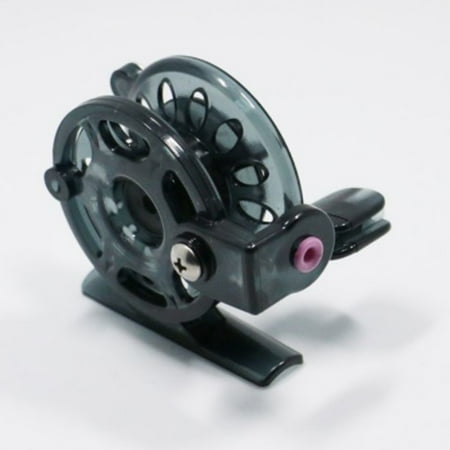Yannee Reel Portable Mini Fly Fishing Reel Carp Winter Ice Fishing Spool Tackle Gear Black 55#