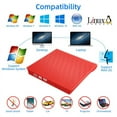 thumbnail image 2 of External DVD Drive   USB 2.0 Transmission Slim Portable External DVD CD +/-RW Writer/Burner/Rewriter ROM Drive Perfect for Mac OS/Win7/Win8/Win10/Vista PC Desktop lapto Red, 2 of 8