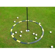 EyeLine Golf Target Circle - 3 ft Diameter Target Circle as Training Aid – Ideal for Chipping and Pitching – Super Thin with Foldable Configurations. Bright Color Markings Easy Sighting.