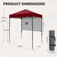 thumbnail image 3 of INTER HUT 6x4 Pop up Portable Canopy Tent, Instant Folding Sun Shelter with Carry Bag, Burgundy, 3 of 8