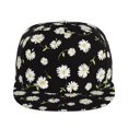 thumbnail image 2 of Daiia Daisies Flowers print Flat Bill Hats Flat Brim Trucker Cap Baseball Cap Adjustable Classic Low Profile Hat Unconstructed Plain Cap, 2 of 9