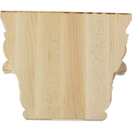 Ekena Millwork 11"W x 6 3/4"BW x 3 7/8"D x 8 7/8"H Large Chesterfield Capital (Fits Pilasters up to 6 1/4"W x 2"D), Lindenwood