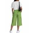 thumbnail image 6 of Noric Women's High Waist Wide Leg Capri Pants Loose Fit Casual Drawstring Multi Pockets Lounge Pants, 6 of 7