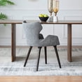 thumbnail image 5 of A&B Home  Dark Brown Upholstered Dining Chair (Set of 2) Gray Grey Finish, 5 of 5