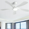 thumbnail image 6 of POPFAN 52 Inch Modern Ceiling Fan with 3 Color Dimmable Light 5 ABS Blades Smart Remote Control Reversible DC Motor for Indoor, White, 6 of 9