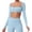 Blue, variant on Women's Yoga Top Jacket With Chest Pad Tight Short Long Sleeve T Shirt Tech T Shirt