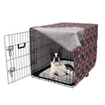 thumbnail image 5 of Halloween Dog Crate Cover, Spooky Pumpkins Funny Evil Harvest Day of the Dead Celebration Layout, Easy to Use Pet Kennel Cover Small Dogs Puppies Kittens, 7 Sizes, Orange and Violet, by Ambesonne, 5 of 6