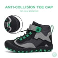 thumbnail image 3 of Zapatos de senderismo Mishansha para niños y niños, antideslizantes, negro/verde, 12, 3 of 6